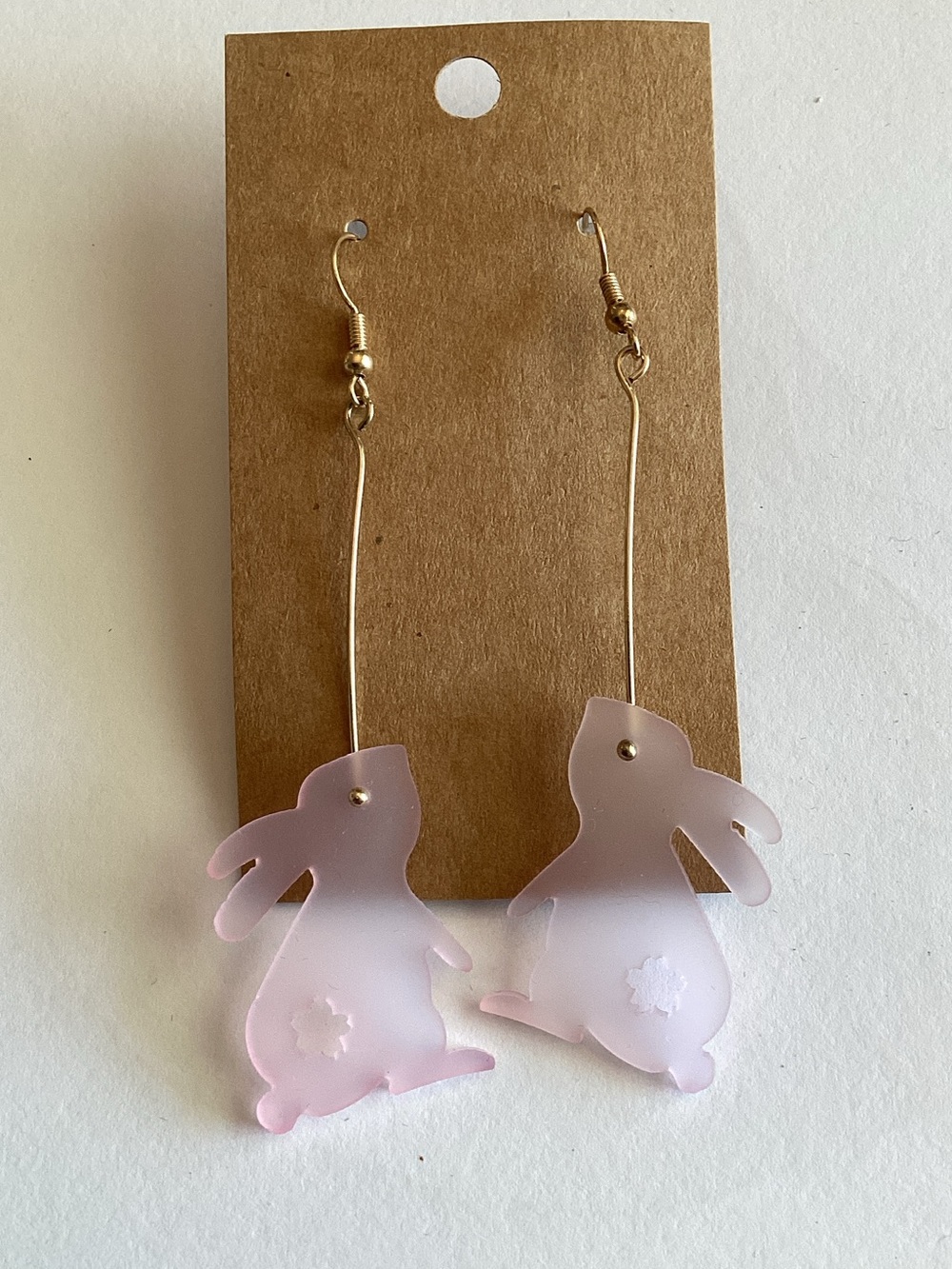 Pink Bunny Dangle Earrings